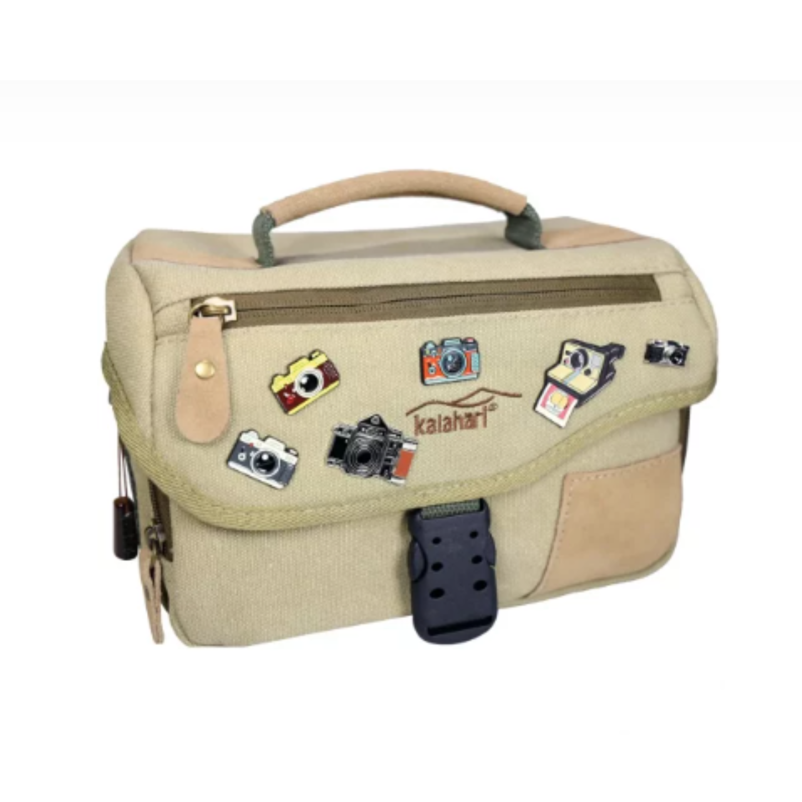 Odznáček ve tvaru fotoaparátu - červený