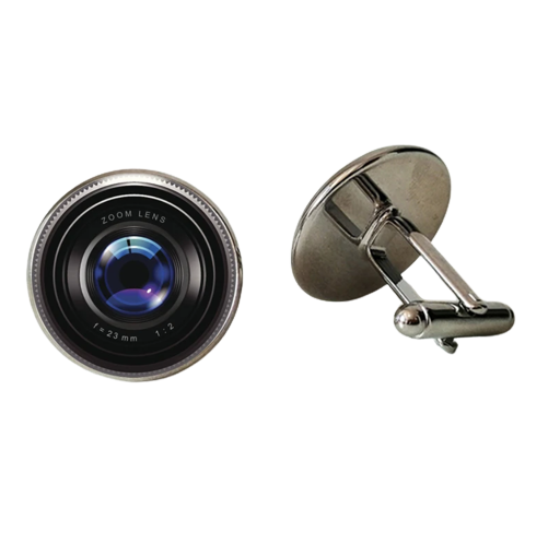 Manžetové knoflíčky ve tvaru objektivu fotoaparátu