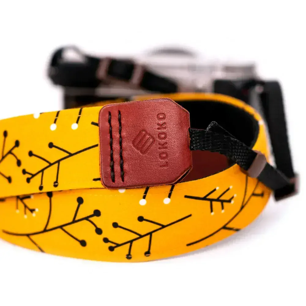 Popruh na fotoaparát - Mustard twigs