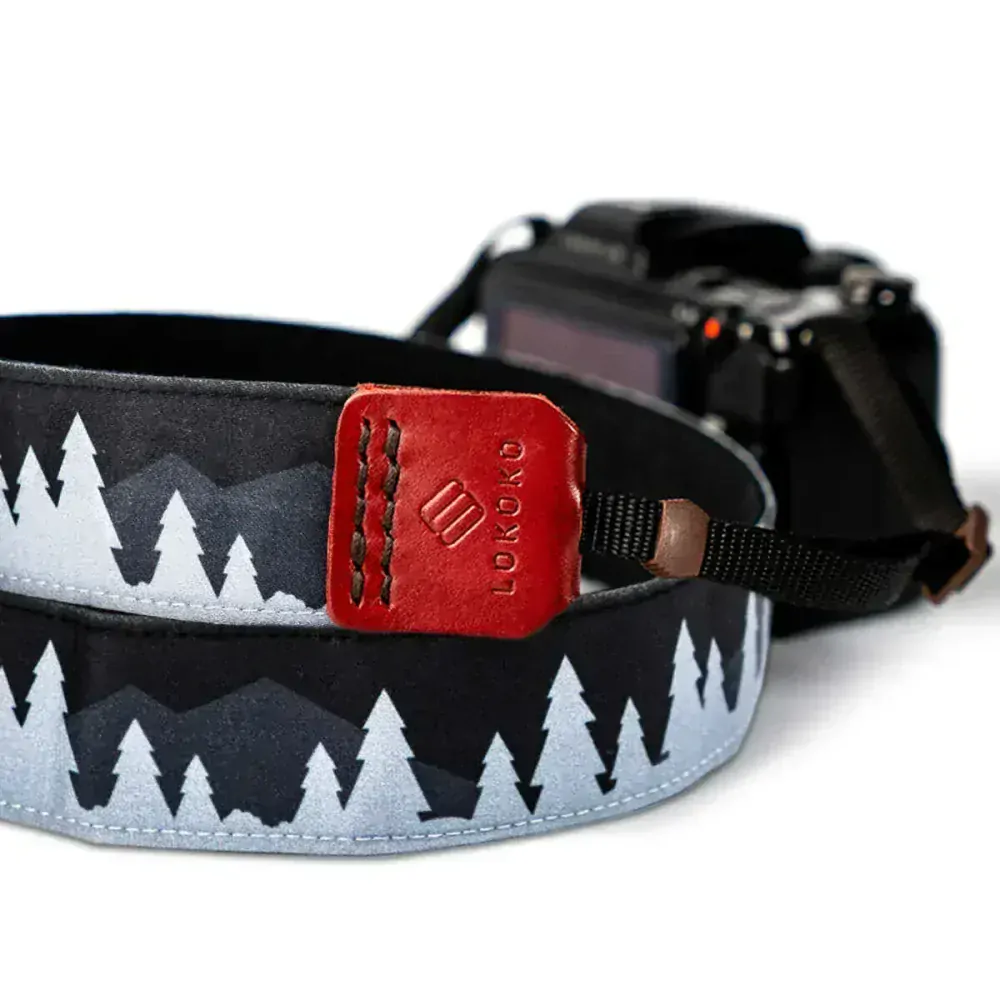 Popruh na fotoaparát -  Silver Trees