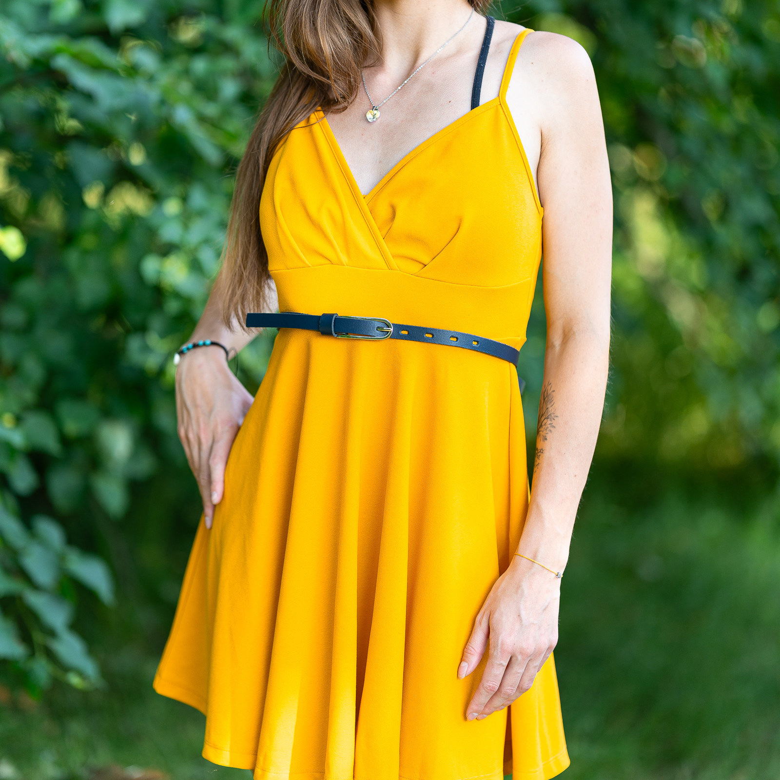 Kožený pásek Mia Dark Blue