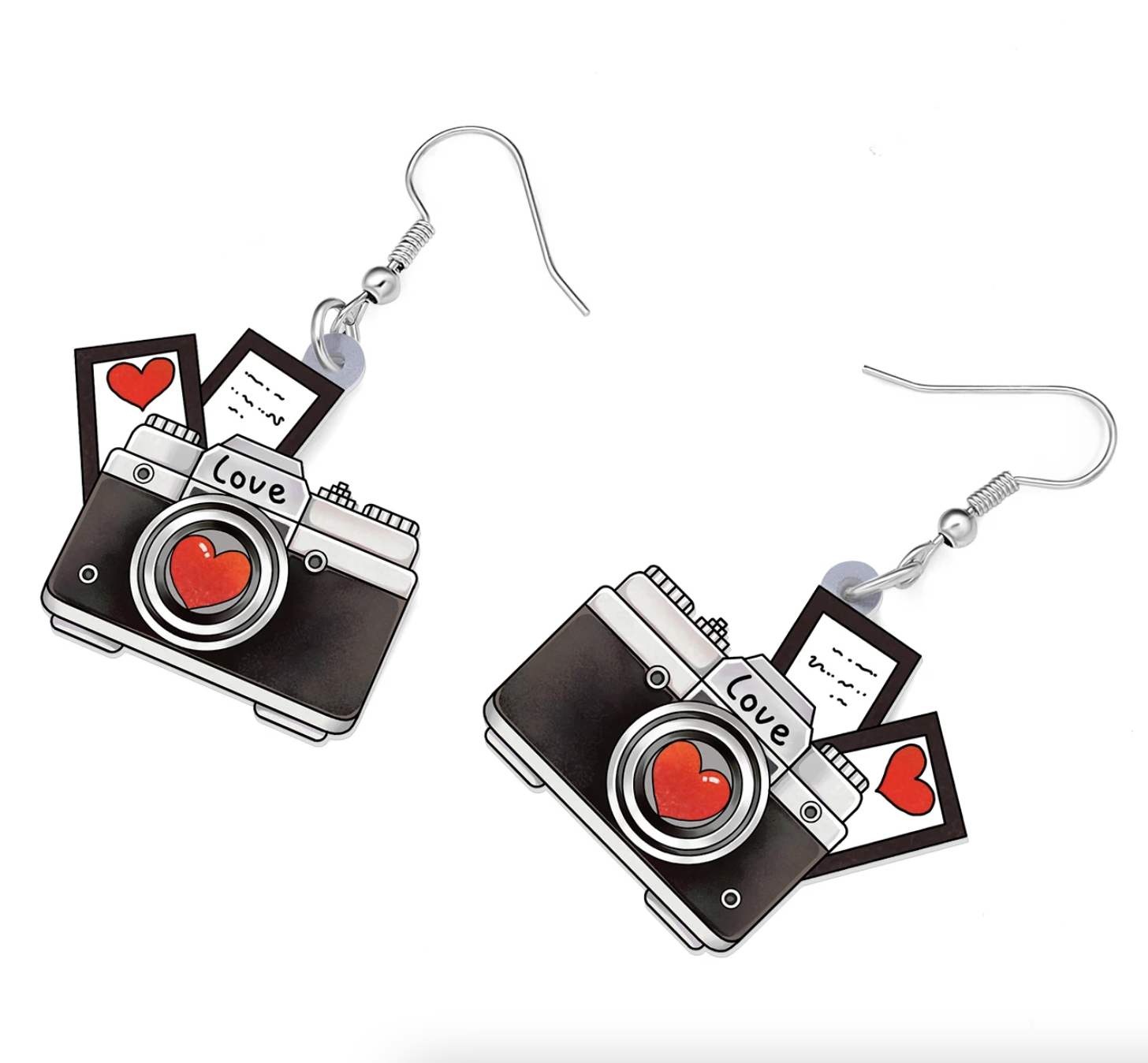 Visací náušnice - Miluji focení