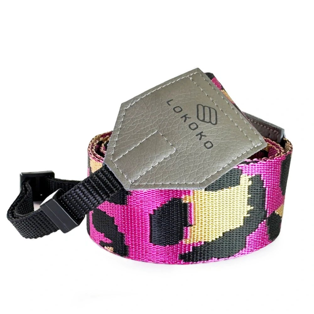 Popruh na fotoaparát - Pink Roar