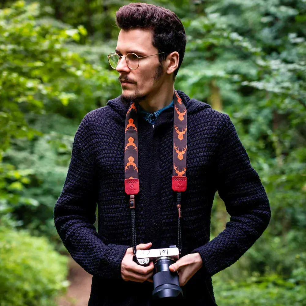 Popruh na fotoaparát - Deer