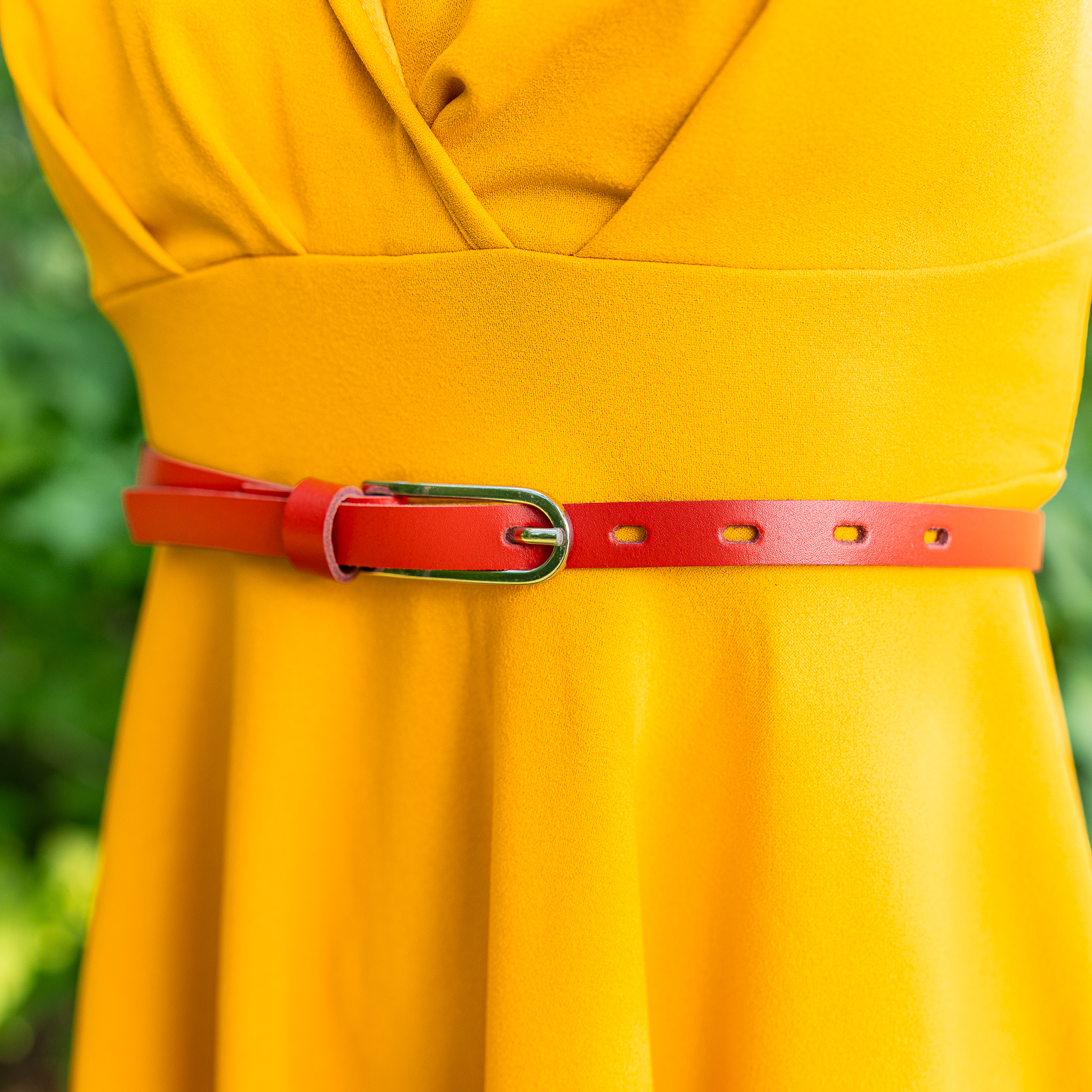 Kožený pásek Mia Red