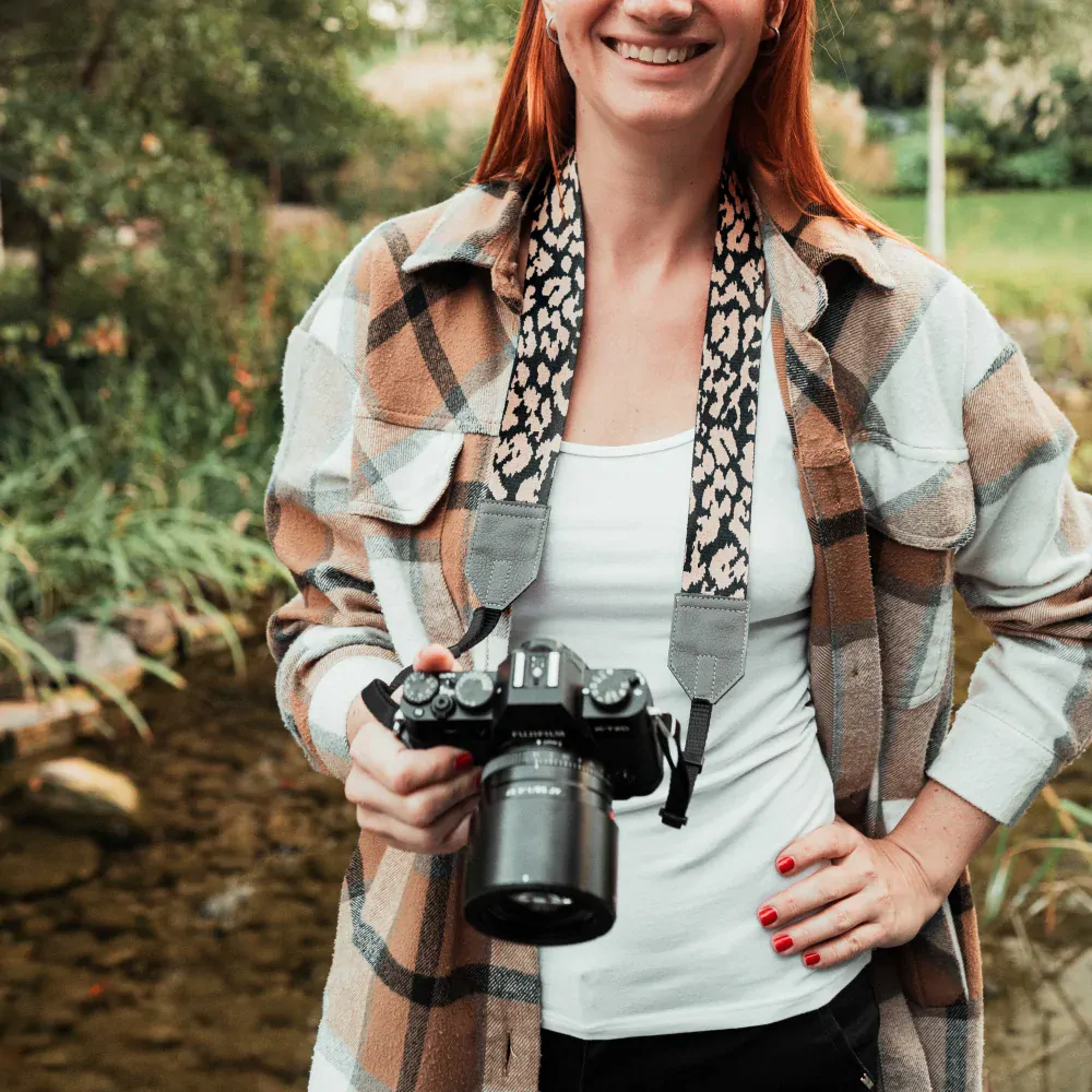 Popruh na fotoaparát - Leopard